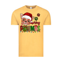 Vintage Mustard merry pawmas christmas chihuahua Vintage Tee - Jasminsmagicworld