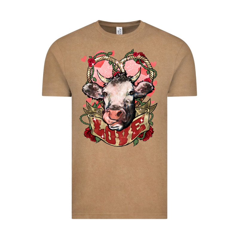 Cow Valentine's Day Love Vintage Tee by HowdyJamesFarm | Teevron