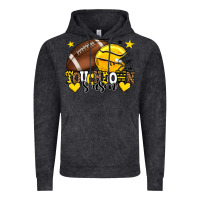 Vintage Black Touchdown season American Football yellow team Vintage Hoodie - HowdyJamesFarm