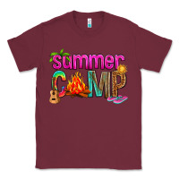 Burgundy summer camp Classic Tee - NancyCooperArtShop