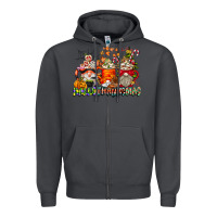 Smoke Hallothanksmas Gnome Coffee Cups Zipper Hoodie - CowhideDigitalArt