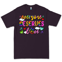 Plum everyone deserves love Premium Tee - Artiststas