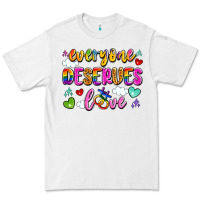 White everyone deserves love Premium Tee - Artiststas