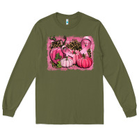 Army Green cancer pumpkins Long Sleeve Tee - CowGirlArtShop