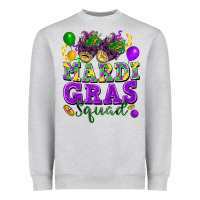 Heather Grey mardi gras squad Heavyweight Sweatshirt - FaDigitalArtStudio