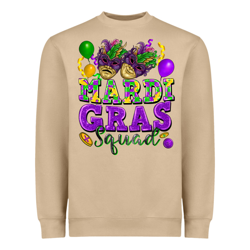 Mardi Gras Squad Heavyweight Sweatshirt by FaDigitalArtStudio | Teevron