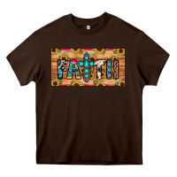 Chocolate Brown faith license plate Heavy Core Tee - JahusDesignShop