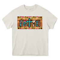Cream faith license plate Heavy Core Tee - JahusDesignShop