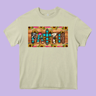 Faith License Plate Heavy Core Tee Designed By Jahusdesignshop