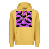 Antique Gold halloween bat and stars seamless pattern Premium Hoodie - BundleAndBundleShop