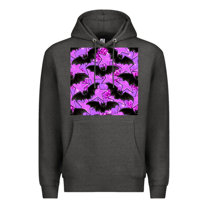 Halloween Bat And Stars Seamless Pattern Premium Hoodie by BundleAndBundleShop | Teevron