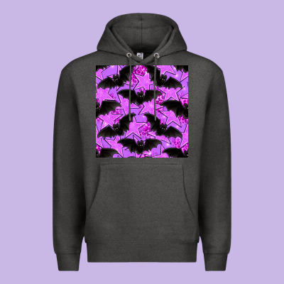 Halloween Bat And Stars Seamless Pattern Premium Hoodie Designed By Bundleandbundleshop