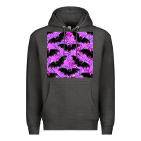 Charcoal Heather halloween bat and stars seamless pattern Premium Hoodie - BundleAndBundleShop