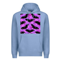 Colony Blue halloween bat and stars seamless pattern Premium Hoodie - BundleAndBundleShop