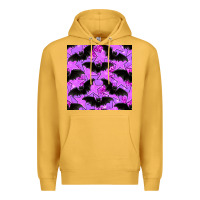 Mustard halloween bat and stars seamless pattern Premium Hoodie - BundleAndBundleShop