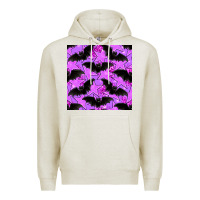 Oatmeal Heather halloween bat and stars seamless pattern Premium Hoodie - BundleAndBundleShop