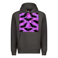 Smoke halloween bat and stars seamless pattern Premium Hoodie - BundleAndBundleShop