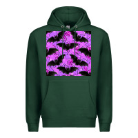 Sports Green halloween bat and stars seamless pattern Premium Hoodie - BundleAndBundleShop