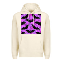 Tofu halloween bat and stars seamless pattern Premium Hoodie - BundleAndBundleShop