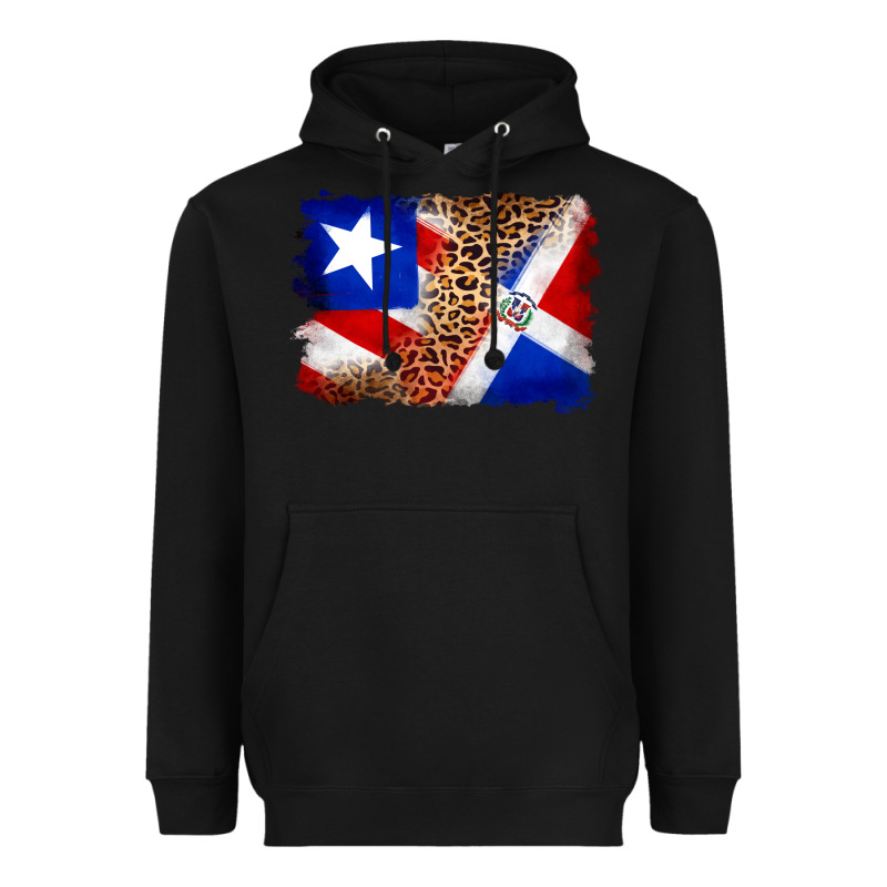 Puerto Rico And Dominican Republic Flag Heavyweight Hoodie by Artiststas | Teevron