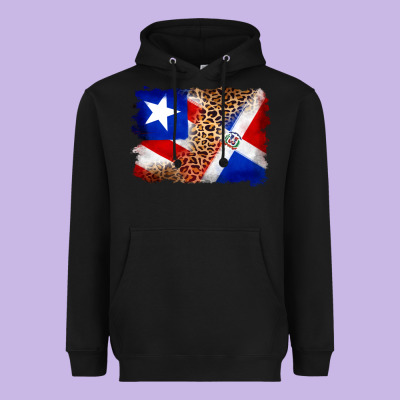 Puerto Rico And Dominican Republic Flag Heavyweight Hoodie Designed By Artiststas