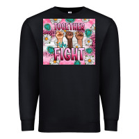 Black Breast Cancer Together Fight Premium Sweatshirt - Artiststas
