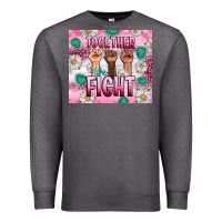 Charcoal Heather Breast Cancer Together Fight Premium Sweatshirt - Artiststas