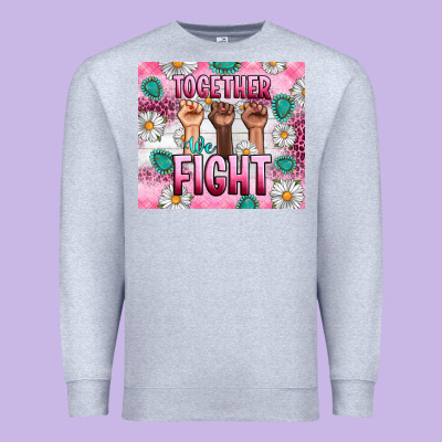 Breast Cancer Together Fight Premium Sweatshirt Designed By Artiststas