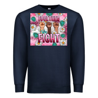 Navy Breast Cancer Together Fight Premium Sweatshirt - Artiststas