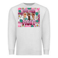 Oatmeal Heather Breast Cancer Together Fight Premium Sweatshirt - Artiststas