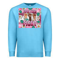 Ocean Blue Breast Cancer Together Fight Premium Sweatshirt - Artiststas