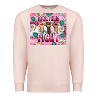 Pale Pink Breast Cancer Together Fight Premium Sweatshirt - Artiststas