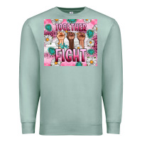 Seafoam Breast Cancer Together Fight Premium Sweatshirt - Artiststas