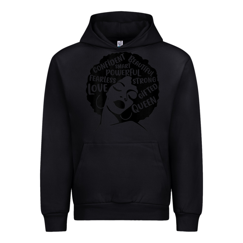 Womens Strong Black Woman Afro Message Urban Hoodie by lanVoArt | Teevron