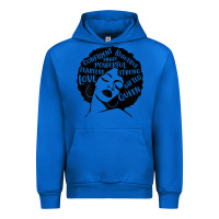 Cobalt Womens Strong Black Woman Afro Message Urban Hoodie - lanVoArt