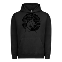 Pigment Black Womens Strong Black Woman Afro Message Urban Hoodie - lanVoArt
