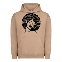 Pigment Burro Womens Strong Black Woman Afro Message Urban Hoodie - lanVoArt