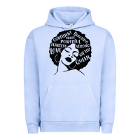 Pigment Grape Ice Womens Strong Black Woman Afro Message Urban Hoodie - lanVoArt