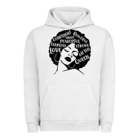 Pigment Lunar Rock Womens Strong Black Woman Afro Message Urban Hoodie - lanVoArt