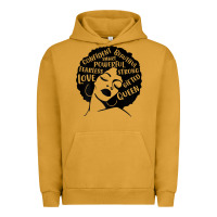 Pigment Peanut Butter Womens Strong Black Woman Afro Message Urban Hoodie - lanVoArt