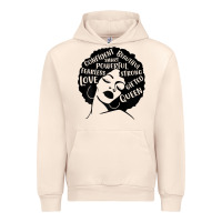 Sandshell Womens Strong Black Woman Afro Message Urban Hoodie - lanVoArt