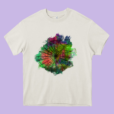 Halloween Spider Web For Patches Heavy Core Tee Designed By Bundleandbundleshop
