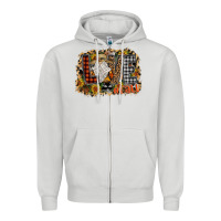 Dove Grey Love Fall Zipper Hoodie - CowhideDigitalArt