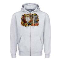 Heather Grey Love Fall Zipper Hoodie - CowhideDigitalArt