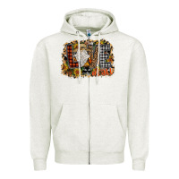 Oatmeal Heather Love Fall Zipper Hoodie - CowhideDigitalArt