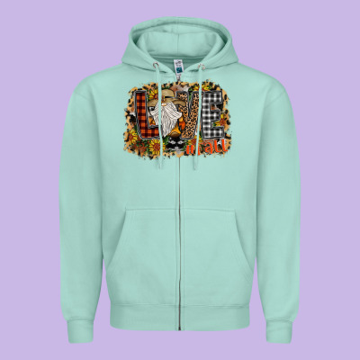 Love Fall Zipper Hoodie Designed By Cowhidedigitalart