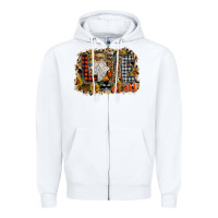 White Love Fall Zipper Hoodie - CowhideDigitalArt