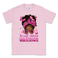 Bubblegum Pink afro messy bun breast cancer warrior Classic Tee - texasbilliewilder