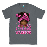 Charcoal Heather afro messy bun breast cancer warrior Classic Tee - texasbilliewilder
