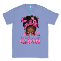 Colony Blue afro messy bun breast cancer warrior Classic Tee - texasbilliewilder